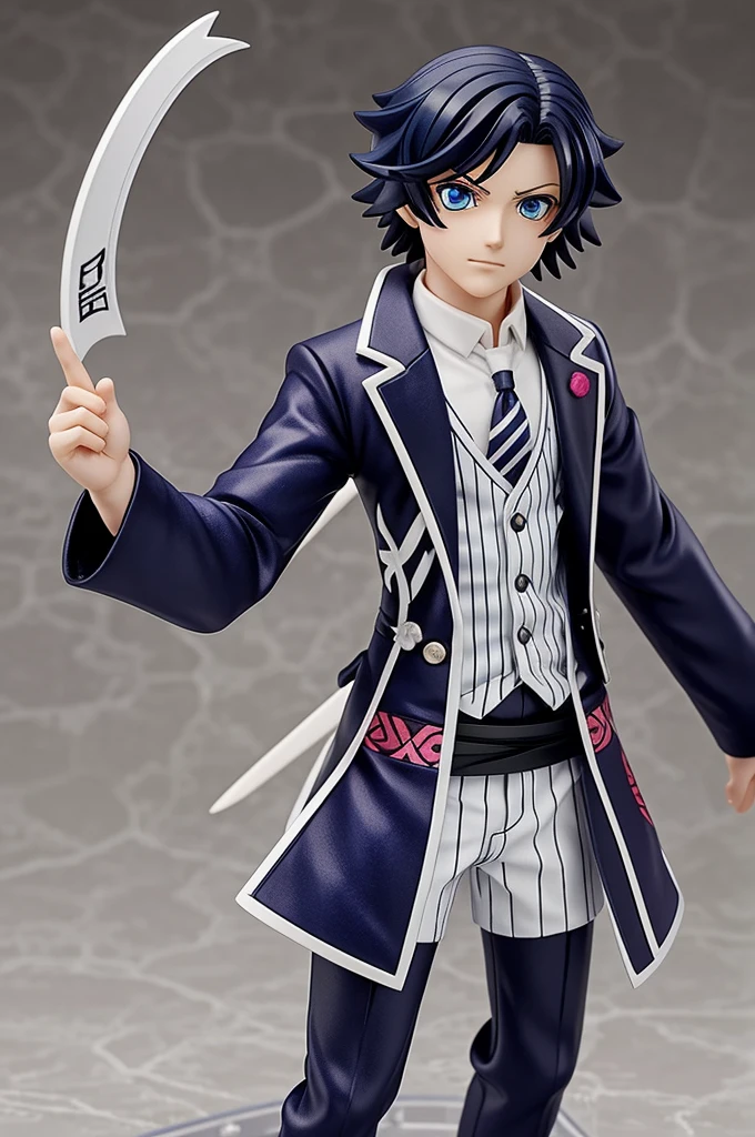 An image of Mc Miller the singer in the form of a figure from the anime Kimetsu no Yaiba 
