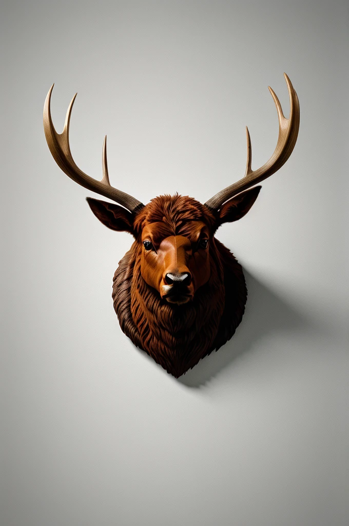 Red Deer Face Vector Logo