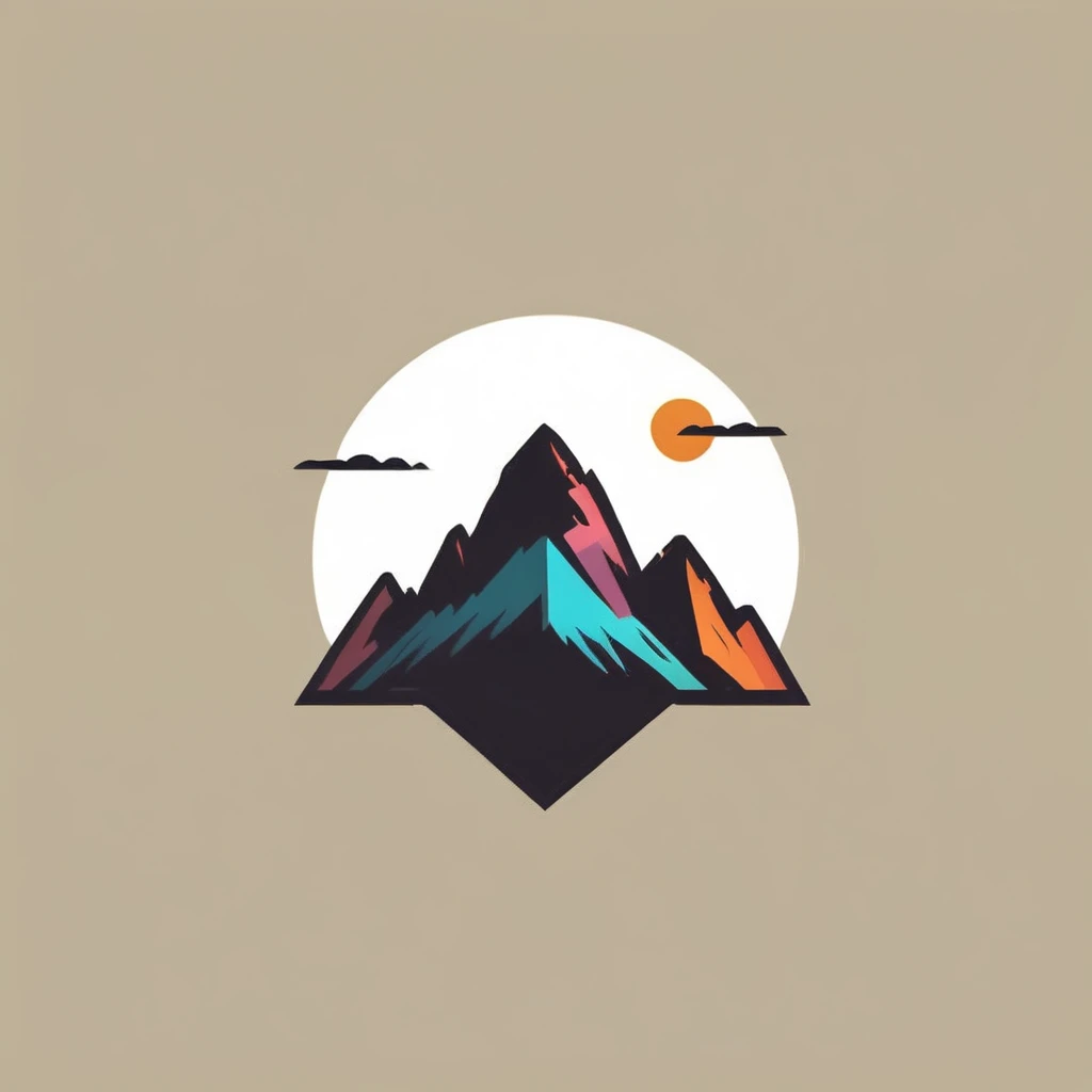 Logo of mountain, hike, modern, colorful,  LogoRedAF, 