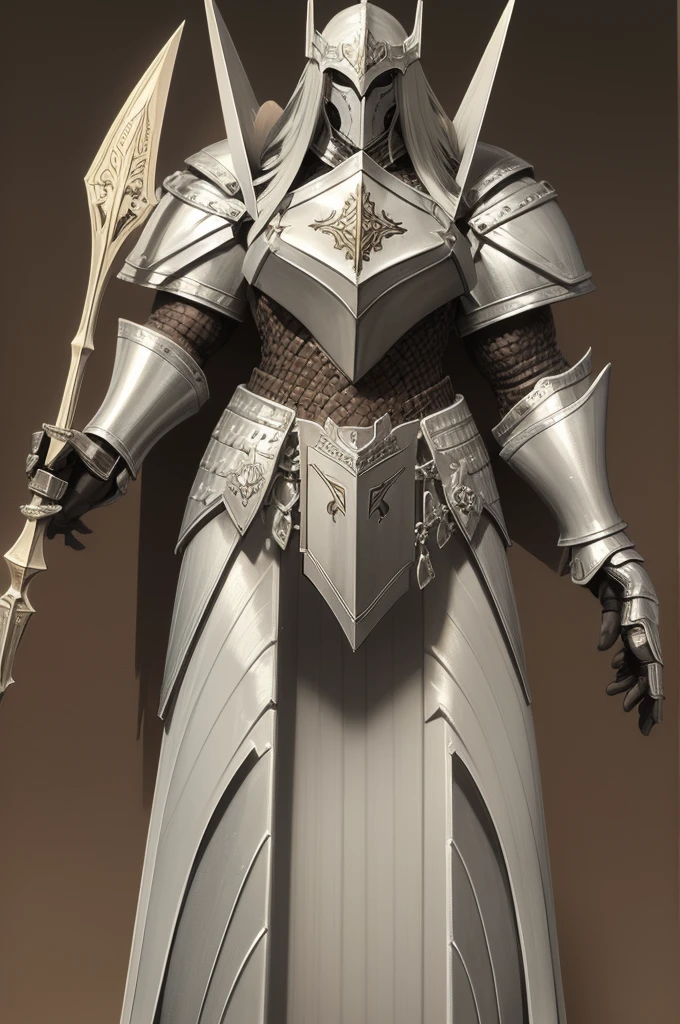 броня Paladinа, Adeptus Custodes Centurion, heavy armor, Heavy armor, Paladin, Fantasy art of Warhammer, a spear, Эпическая броня Paladinа, heavy armor. Dramatic, Female Elf, Big Shield, white long hair, White mantle