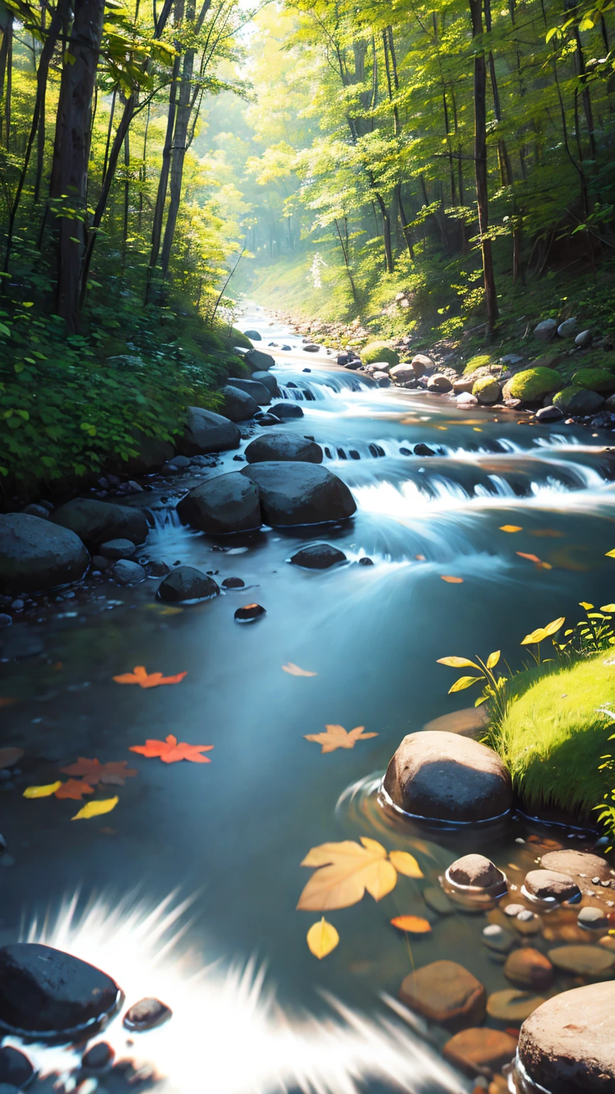 Clear streams, Gravel riverbank