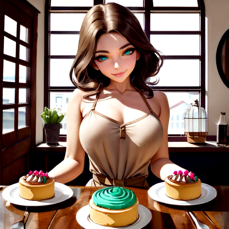 arafed femme pleinement , fille sexy aux yeux marrons, ultra réaliste, Méticuleusement détaillé, portrait sophie mudd, cheveux bruns et grands yeux, Photo d’une femme , sans maquillage, maquillage naturel, regarder directement la caméra, visage avec artgram, maquillage subtil, poitrine de grande taille seins vers l’extérieur
