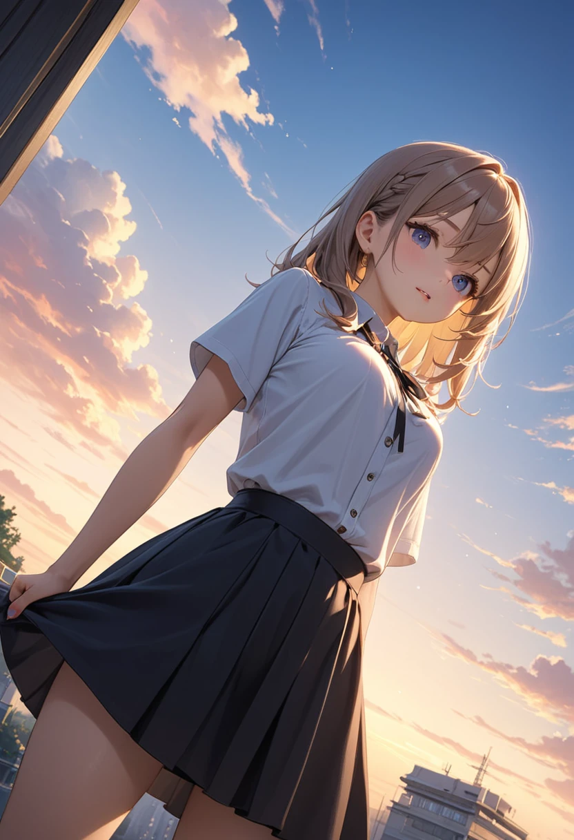 音無響子
Low - Angle、
Low - Angle、Long skirt、Hold down your skirt that is being blown up by the strong wind、The strong wind is showing her white cotton panties、high quality:1.0), (masterpiece:1.0), (Ultra-fine illustrations:1.0), ネイビーブルーのLong skirt、
、Lined、
