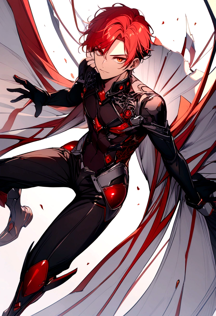 Boy with red hair.
