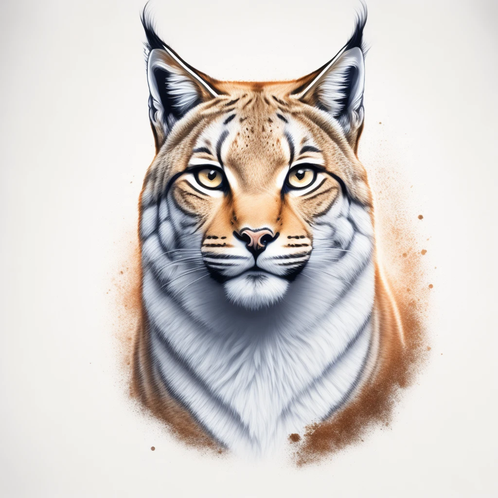 lynx, t shirt design, rzminjornada, vectorial art, White background