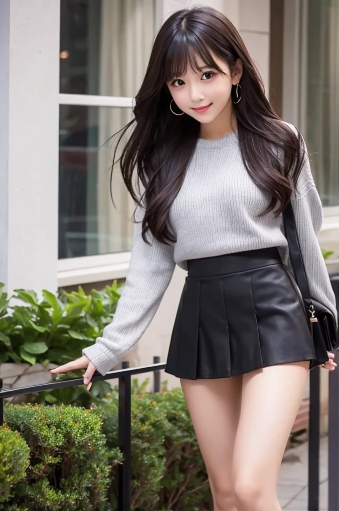 Very cute girl Black Mini Skirt