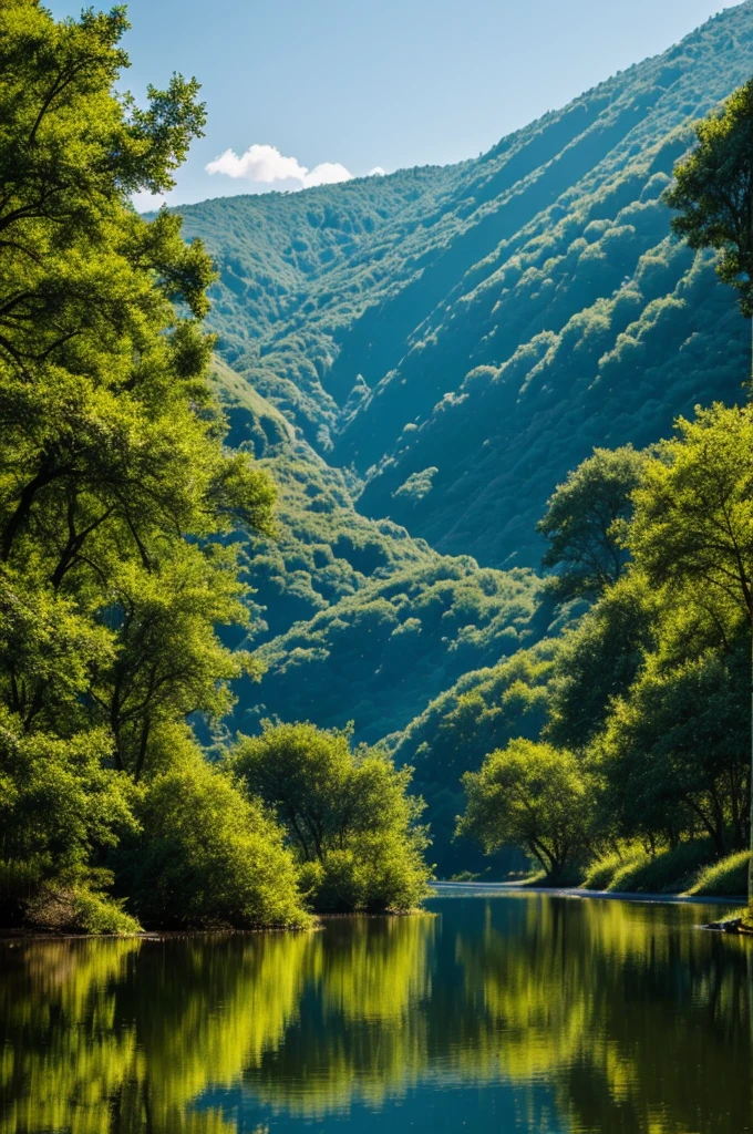 A natural passage that shows a scenario that simulates a reflection of a place where the soul rests