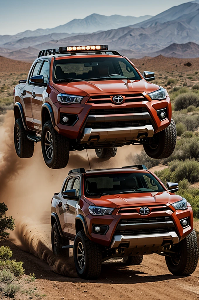 Dinosaur in Toyota runner