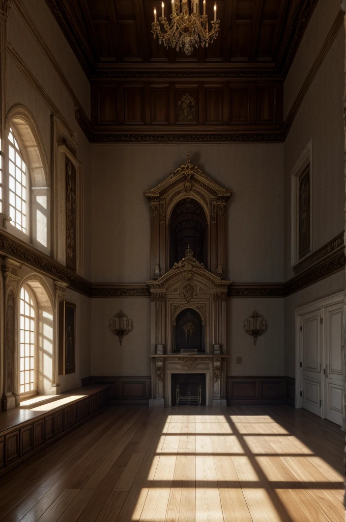 hd realistic image: BDSW room in a castle.