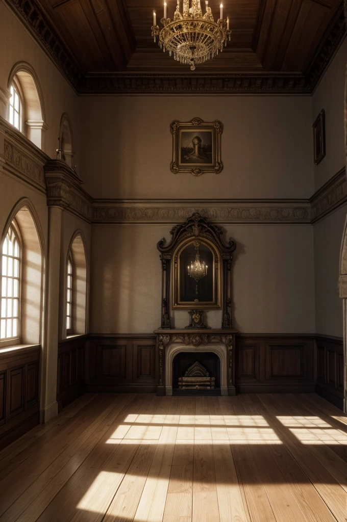hd realistic image: BDSW room in a castle.