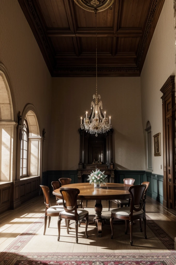hd realistic image: BDSW room in a castle.