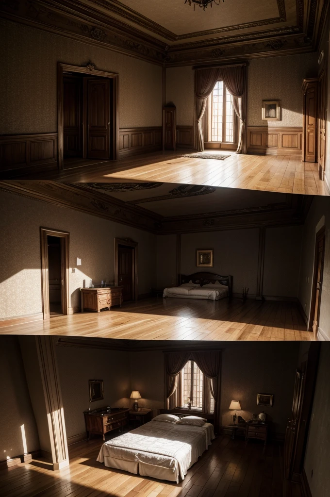 hd realistic image: BDSW room in a castle. +18. There is a bed... And adult toys.