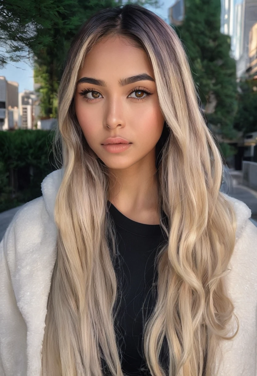 whole person,hiper realistic, different angles,ETHNICITY: Latino,GENDER: female, AGE: 27 years old, HEIGHT: , two meters, FULL BODY TYPE: triangular, FACE TYPE: rectangular, HAIR COLOR: black, EYE COLOR: green, SKIN COLOR: WHITE, HAIR HAIRSTYLE: long hair, TIPO DE CALÇADO: social. clear facial features, Cinematic, 35mm lens, f/1.8, accent lighting, global illumination –uplight –v 4