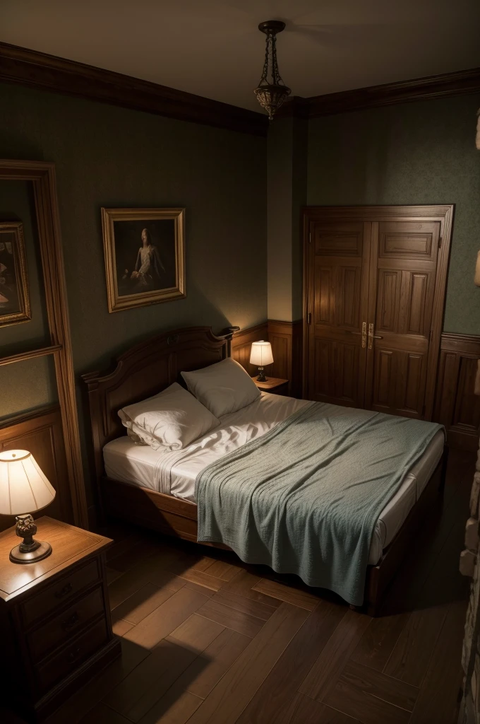 hd realistic image: BDSW room in a castle. +18. There is a bed... And adult toys on the bed. Modern bedroom in a fantasy world.