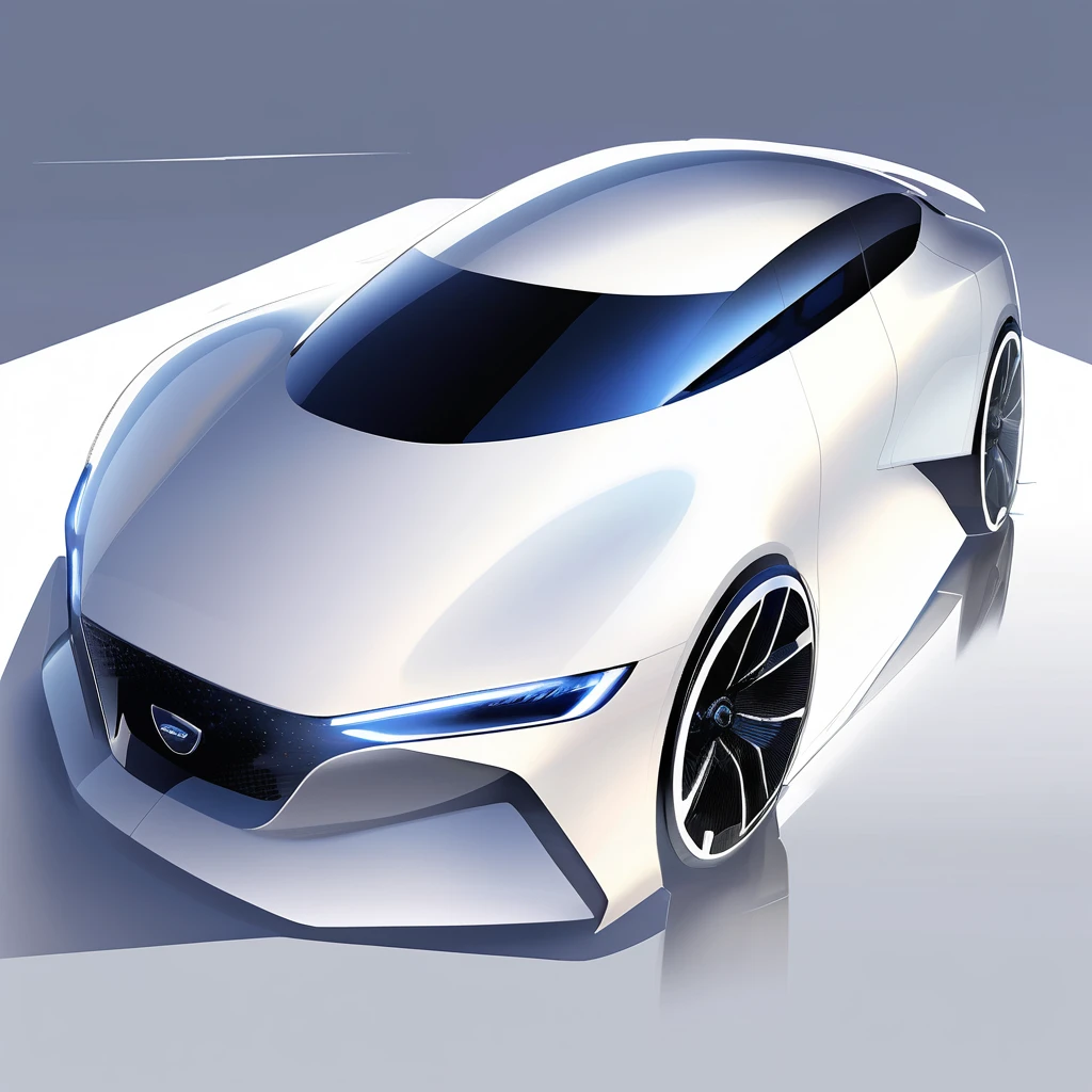 (masterpiece, Best quality:1.2), network design, Focus car, sports car, automobile, land vehicle, white body color, Front quarter view, wheel, shadow, geometric grain, reflection,  White background, automobileный дизайн, 概念automobileный дизайн, High-quality sketch, future car concept, Sketch of an ultra modern car, half of the sketch is drawn graphically, which smoothly turns into a high-quality photograph of a car. Connection diagram, concept sketch 