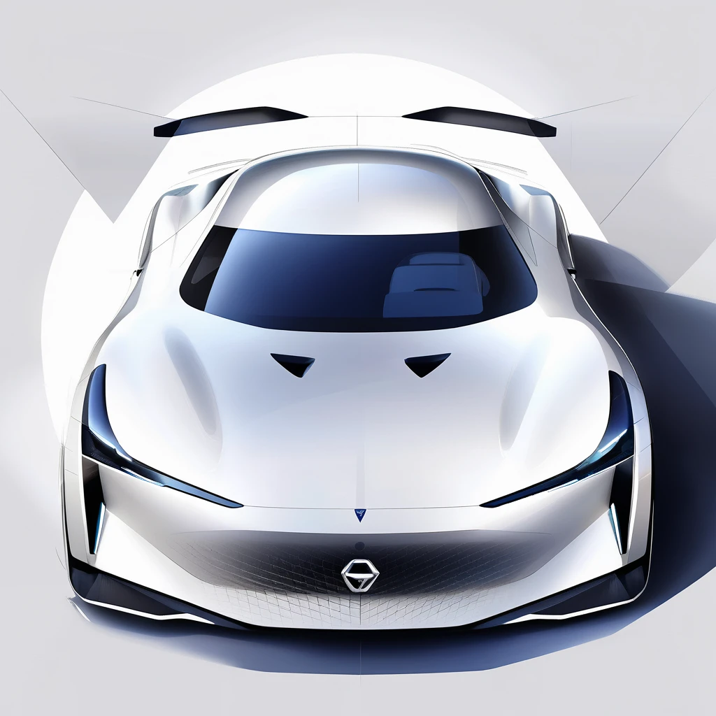 (masterpiece, Best quality:1.2), network design, Focus car, sports car, automobile, land vehicle, white body color, Front quarter view, wheel, shadow, geometric grain, reflection,  White background, automobileный дизайн, 概念automobileный дизайн, High-quality sketch, future car concept, Sketch of an ultra modern car, half of the sketch is drawn graphically, which smoothly turns into a high-quality photograph of a car. Connection diagram, concept sketch 