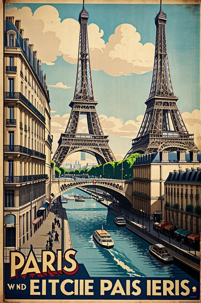 vintage poster of Paris