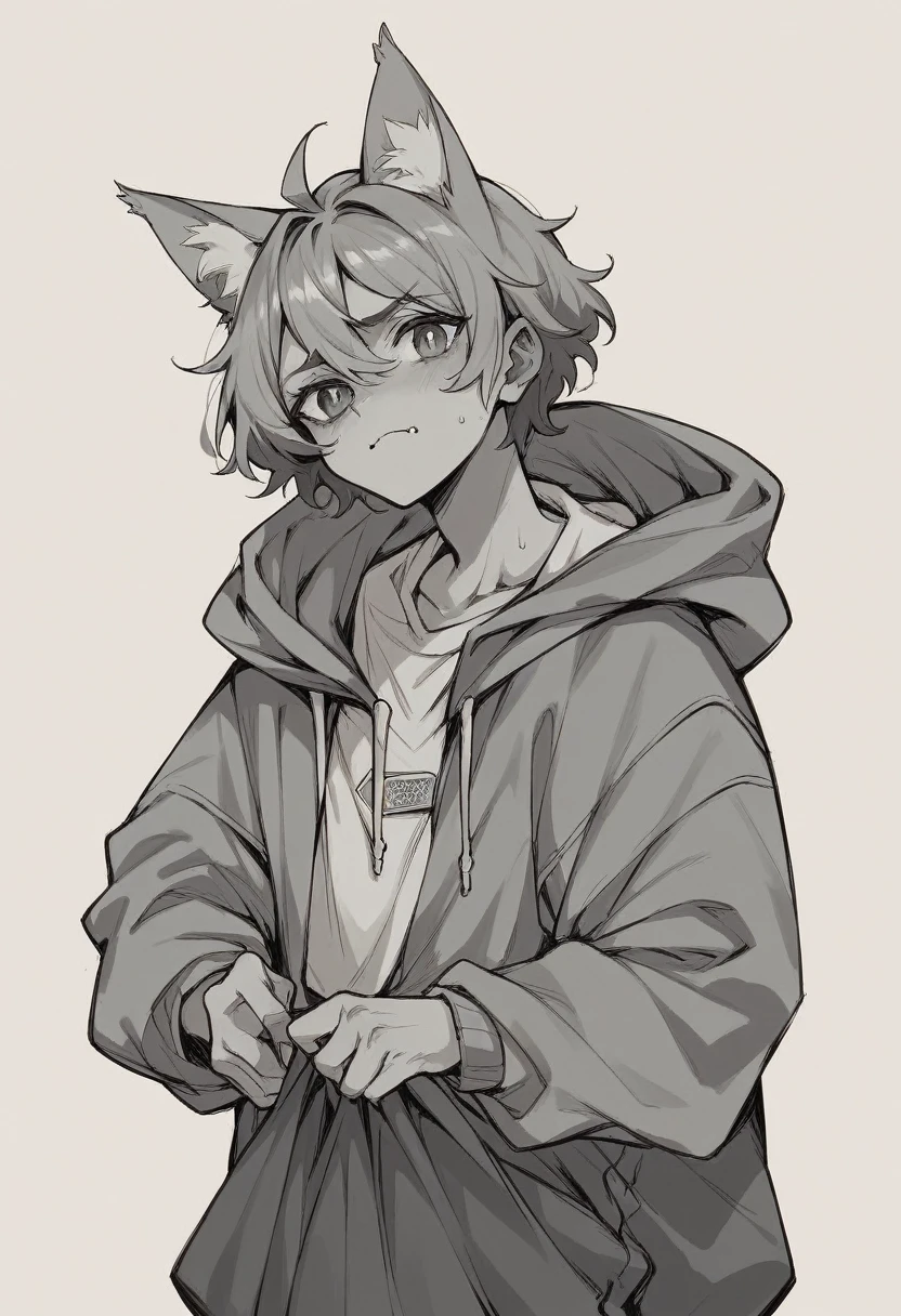 Orange haired shota freckles wearing long shirt, socks, boxer_briefs, erect outline, mouse boy, pants down