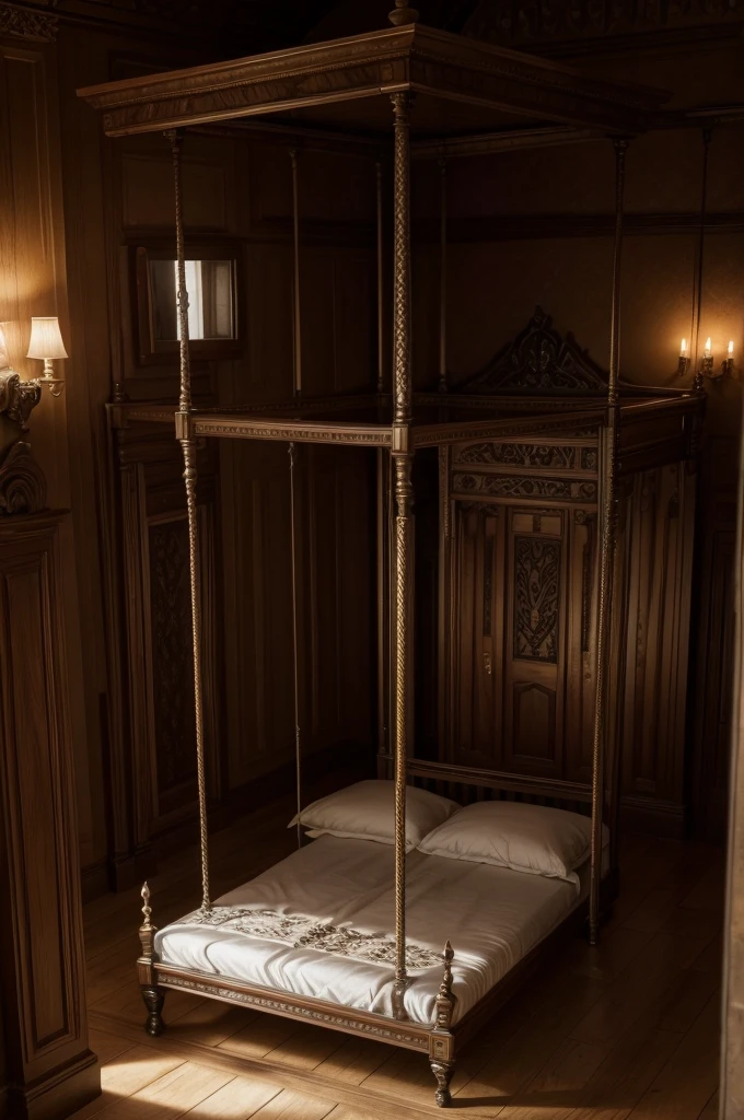 A landscape photo of a huge expensive luxury brothel with a high ceiling, extravagant furniture, small stripper stages, large beds with pink silk bedding, a staircase, an atrium, a sex swing, a jacuzzi, a sunken strawberry Jello kit, erotic art, and mood lighting.