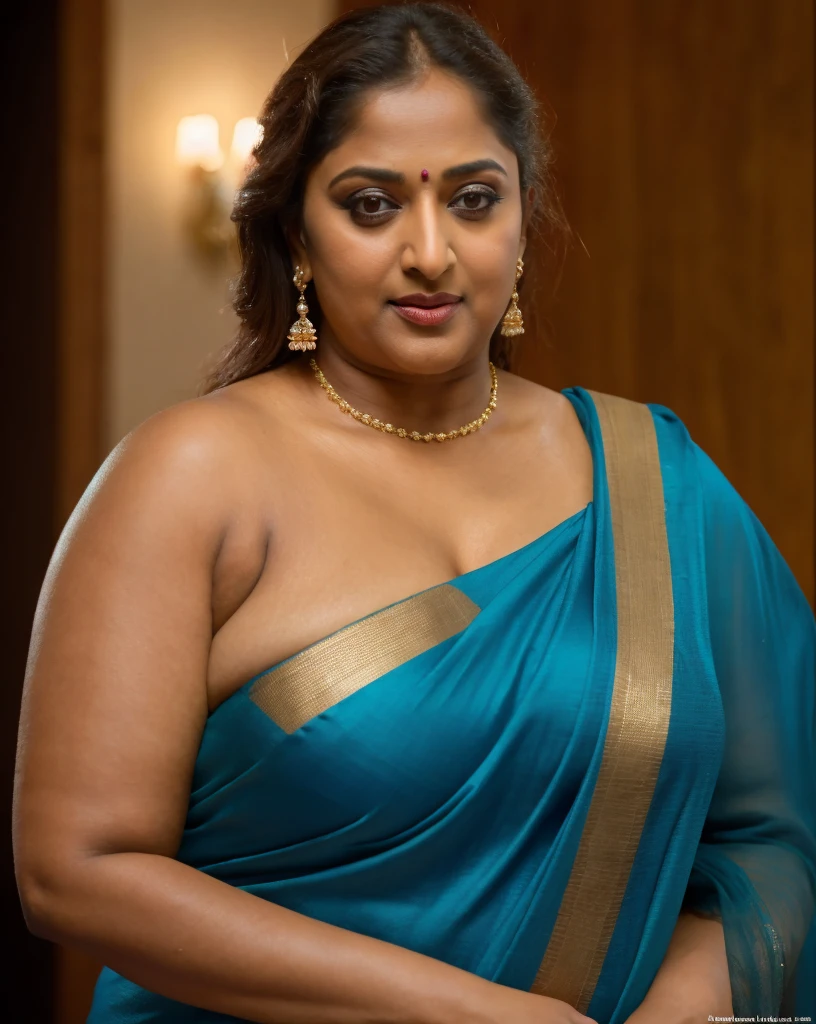 50yo mature MILF Anushka Shetty,((best quality)), ((masterpiece)), ((realistic)), eye kajal, mascara, red lips, sensual Beauty, mommy,  full figured mommy, provoking body, extreme sweat, sweat soaked skin, slight stretch marks, alluring figure,  bulging figure, thick charming lady, curvy, thick navel, full figured woman, eye kajal, massive breast, full body, styled hair, pierced eyes, female face,royal aura, trend on artstation , sharp focus, studio photo, intricate detail, very detailed, detailed eye, illustration, very detailed, sharp focus, digital render, professional, 4k