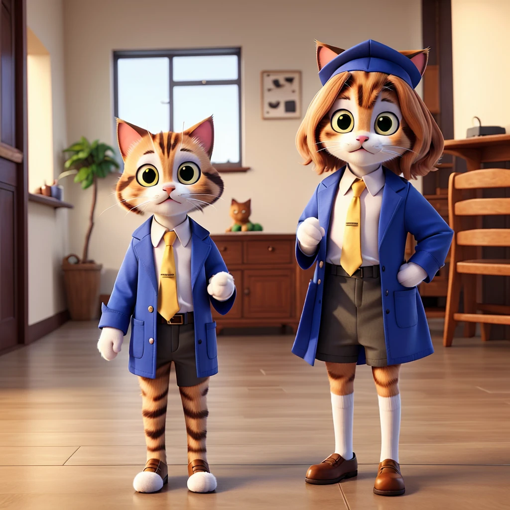 Cat in graduation outfit