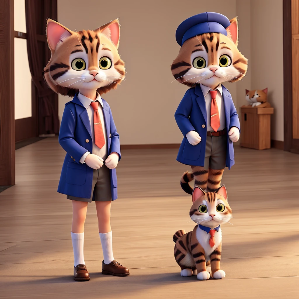 Cat in graduation outfit