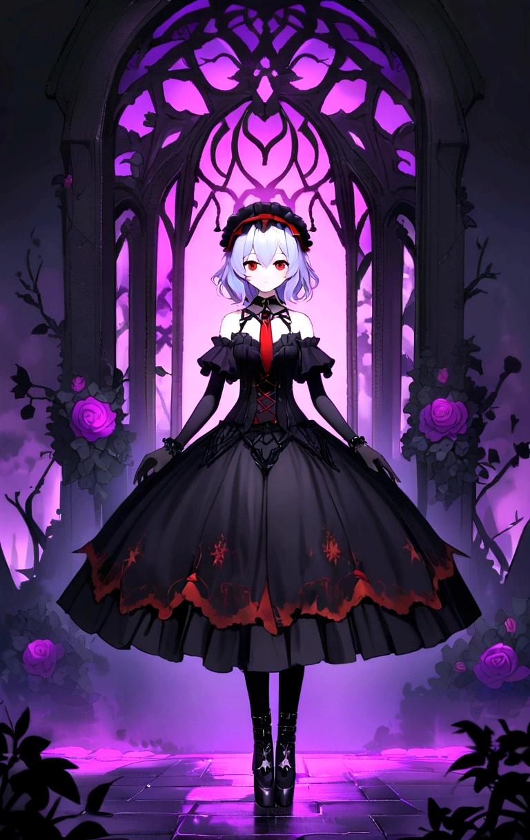 work of art, better_品質, 1 girl, standing alone, (Gothic:1.2), Remilia Scarlet, 