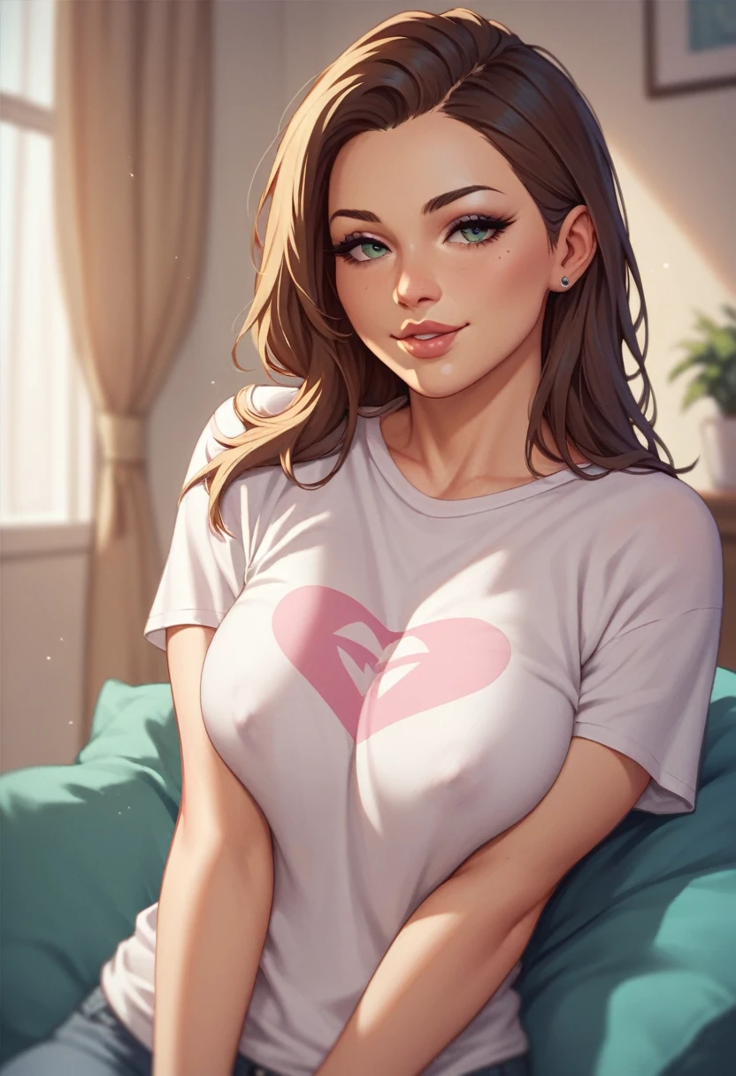 low shoulder t-shirt,sexy mature face