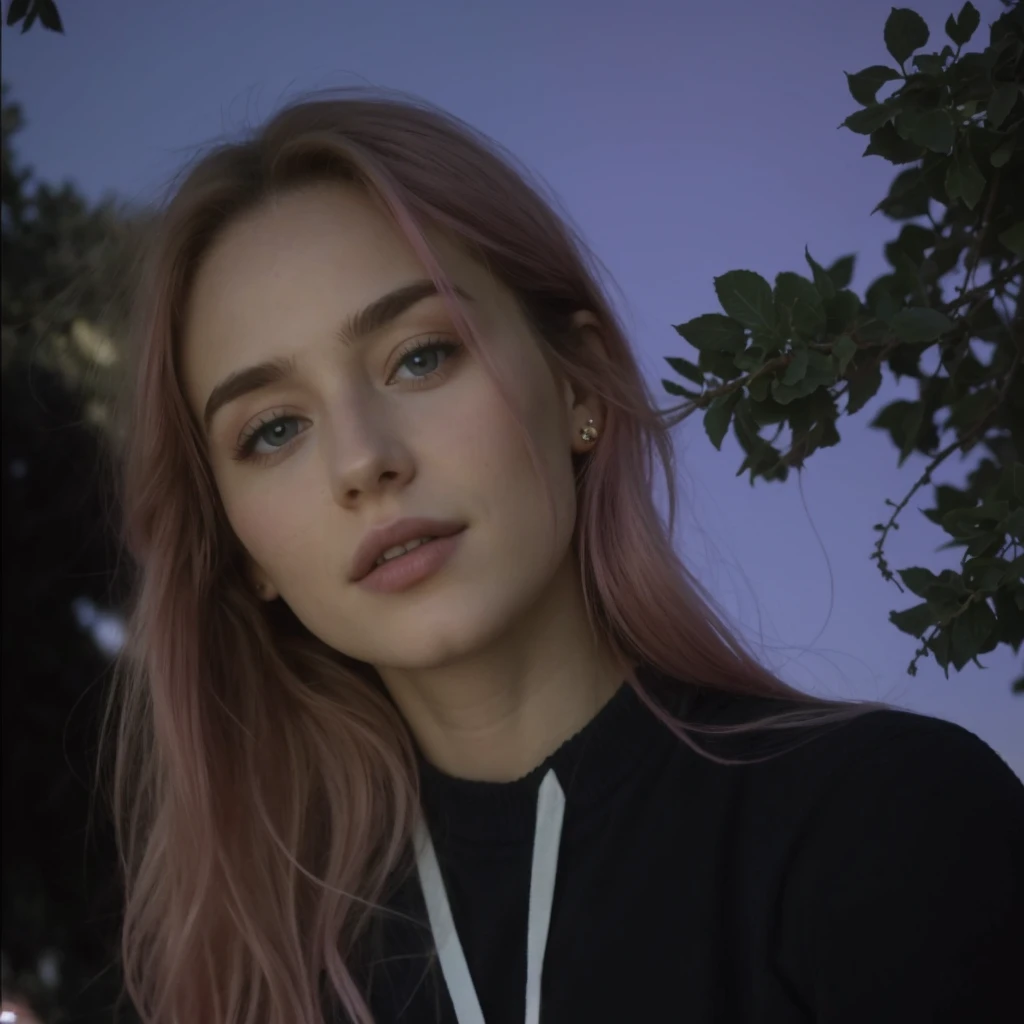 (())), 25-year-old Caucasian French girl with shoulder-length messy pink hair, adorned with , hair l . Captured in the best quality, this illustration serves as a 4K wallpaper,