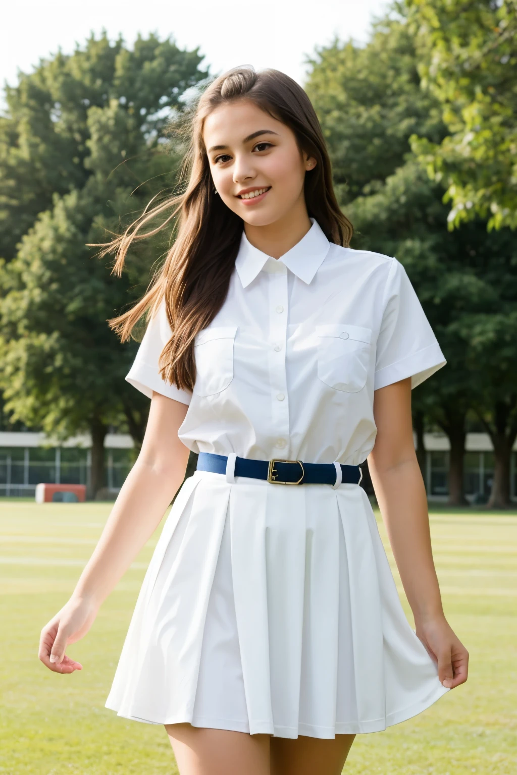 ((best quality)), ((masterpiece)), (detailed), 1girl,1 boy,playing in a big corps field, 
Wearing school dress