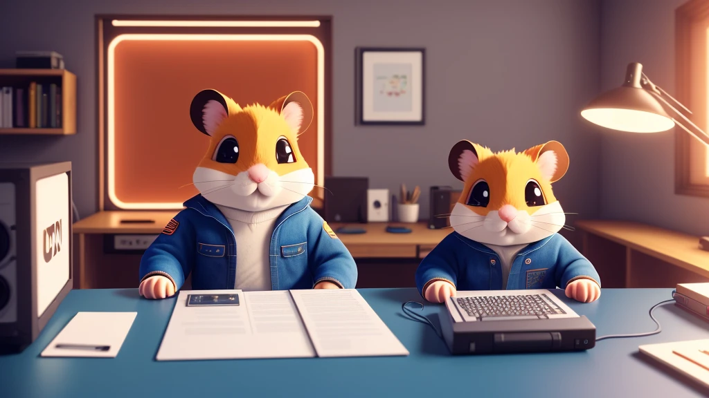 Hamtaro , a charismatic orange hamster geek ,
sitting at a table with a laptop and a microphone, unsplash, realism, , in a streamer studio room, neon ambiance , looking to camera, portrait shot 8 k, photo portrait, looking towards the camera , ultra detail, high resolution, ultra detailed, best quality, amazing, top quality, extremely detailed CG unity 8k wallpaper, cinematic lighting.