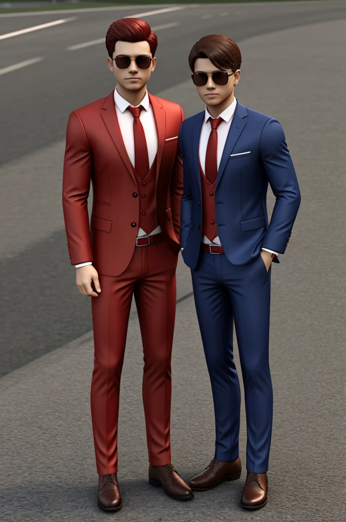 3d character, Wear red smart style clothes