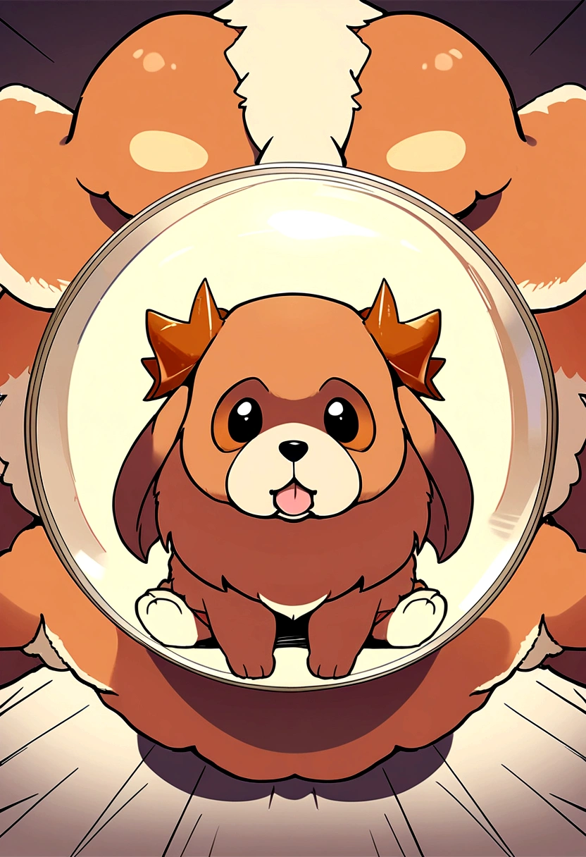 a cute vector of a caramel puppy with spiky fur and yorkshire ears, digital illustration, approaching perfection, highy detailed, Soft, sharp focus, illustration, 4k resolution
