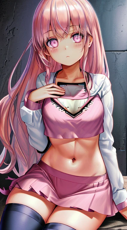 make-up time, bikini, soft sofa, late night, (cute pastel room: 1.3), surprised,
break
(Top Quality, Masterpiece, 8K, Very Detailed, Pretty Girl), (1 Girl: 1.5), (: 1.3), Blush, (Show: 1.2), (Cute Bra: 1.2), (
(Platinum Pink Hair), (Eye Shadow: 1.1), Glossy Skin, (Mascara: 1.0), (Middle Chest: 1.5), Blake,
(from the front: 1.8), (cowboy shot: 1.3), (sitting: 1.3), knee tights,
break
Ultra High Resolution, Absurdity, (Highly Detailed Background: 1.1), Official Art, Dramatic Lighting, IQ20000,