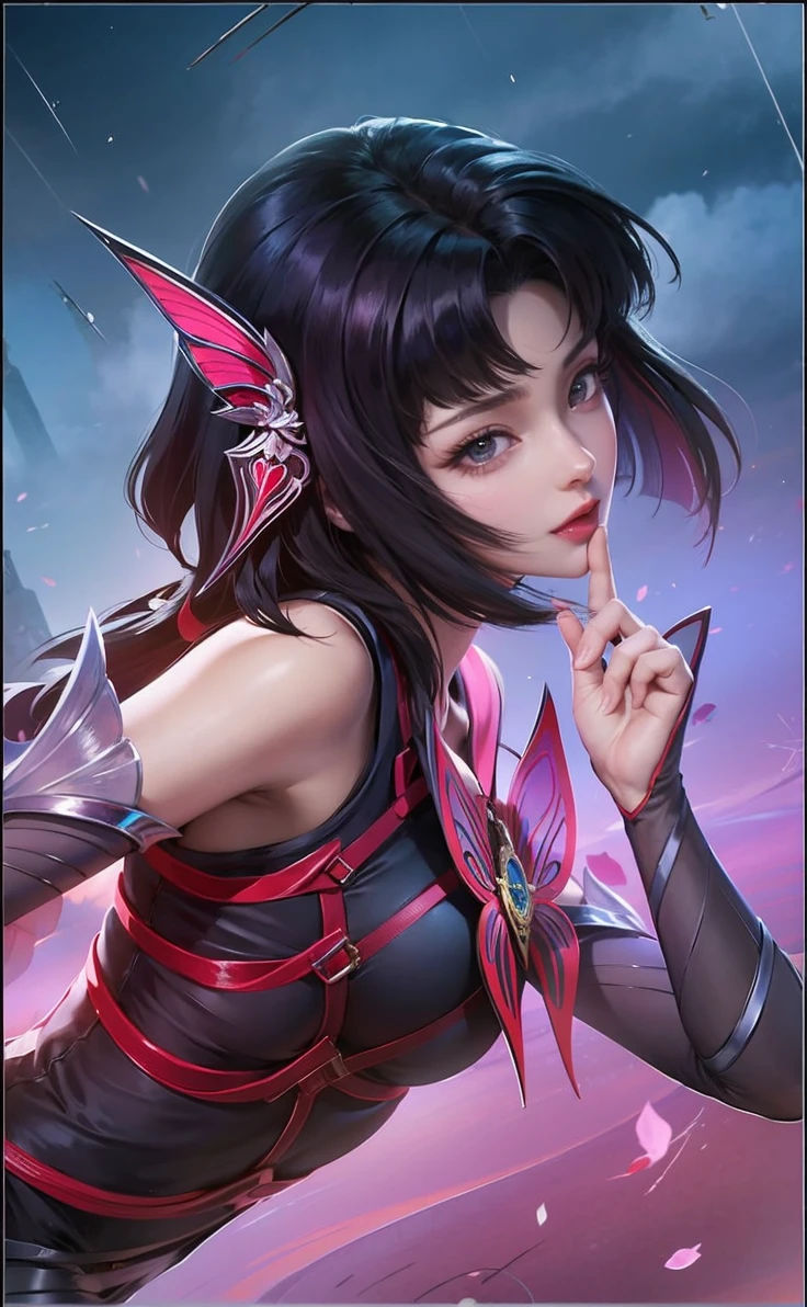 a close up of a woman wearing a red hood like a ruby ​​wearing a patch over one eye, shadowbringers cinematic, 4 k detail fantasy, a beautiful fantasy empress, game cg, xianxia fantasy, xianxia hero, 2. 5 d cgi anime fantasy artwork, cinematic goddess close shot, ruan jia and artgerm, wow 4 k detail fantasy, hyperdetailed fantasy character