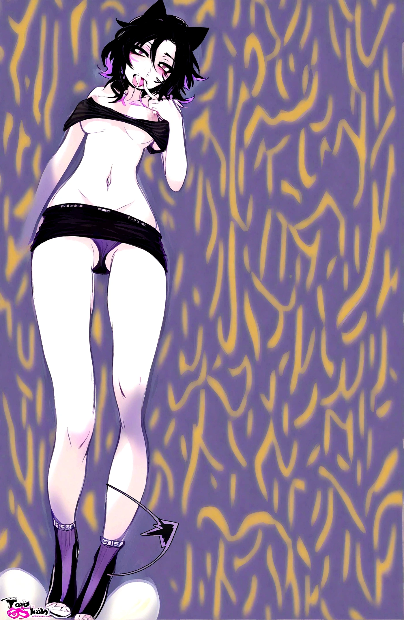 Anime girl, ahegao