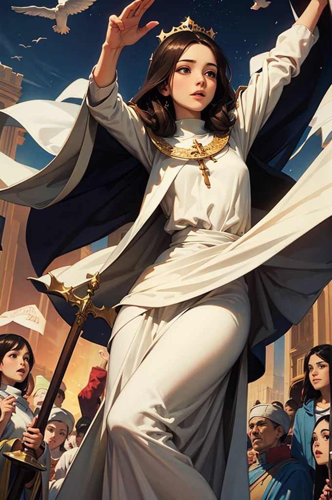 the virgin mary rising to heaven