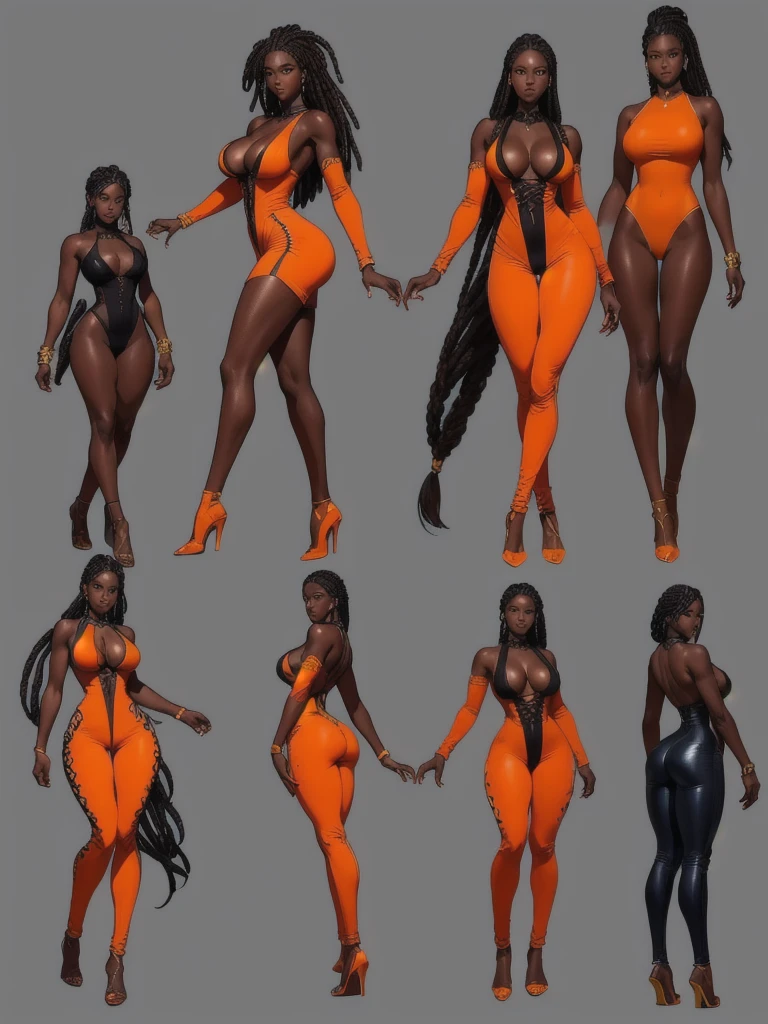lightskin redhead ebony with thick thighs in a split dress