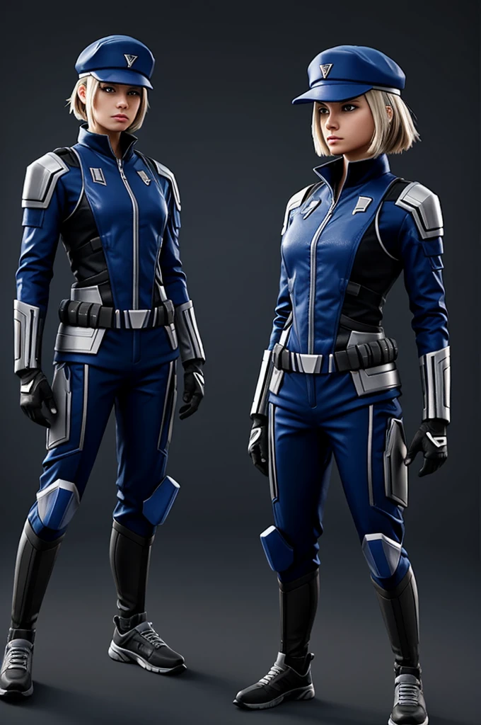 Make a futuristic 2d character with cap and y2k clothes
