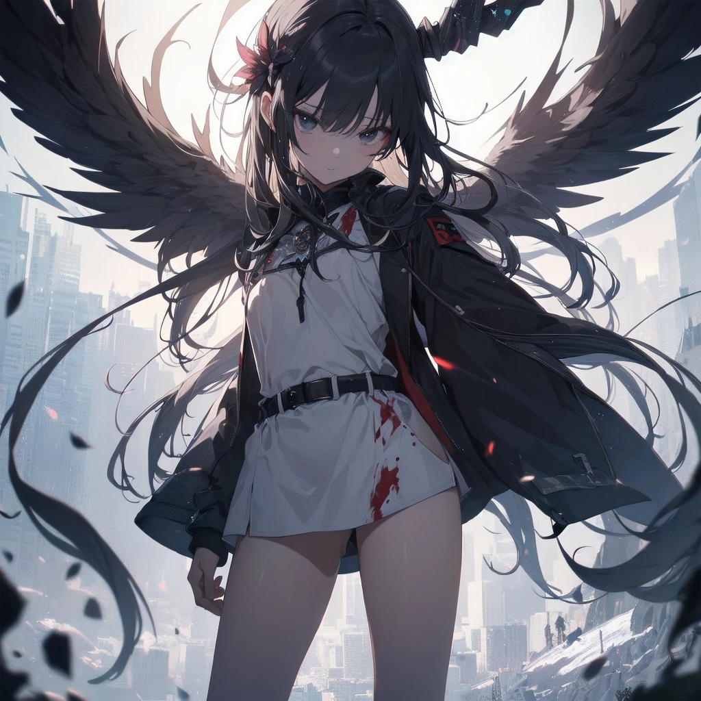 Super high quality by Art God, Super detailed, High resolution, Anime Moe Art Style, Best Anime 8K,pixiv Contest Winner, Perfect Anatomy, break,break,超Realisticな , (alone,,,18-year-old:1.3),Complete limbs, Full Finger,Small eyes,Beautiful and exquisite black eyes, Well-proportioned iris and pupil, Disgusted Eyes, High resolutionの詳細な髪, , Very detailed肌, Best lighting by famous artists, 8K,Cute illustrations,snow、winter、Young woman with black eyes, 刀を持ってHall々Standing, Her clothes were stained with blood, (Highest quality,8K,High resolution,masterpiece:1.2),Super detailed,(Realistic,photoRealistic,photo-Realistic:1.37),hyperRealistic,Super detailedな,Cinema Lighting,Dramatic Pose,Dark fantasy,Dark Sci-Fi,Dark horror,Dystopia,Chiaroscuro,Calm colors,Dramatic Shadows,Vibrant colors,Vibrant colors,Dramatic lighting,Volumetric lighting,Structure of the film,Intricate details,Complex background,Complicated costumes,Exquisite detail,Very detailed,Sharp focus,elegant,elegant,Powerful,Hall々And,Unlucky,Anxious,mysterious,Interesting