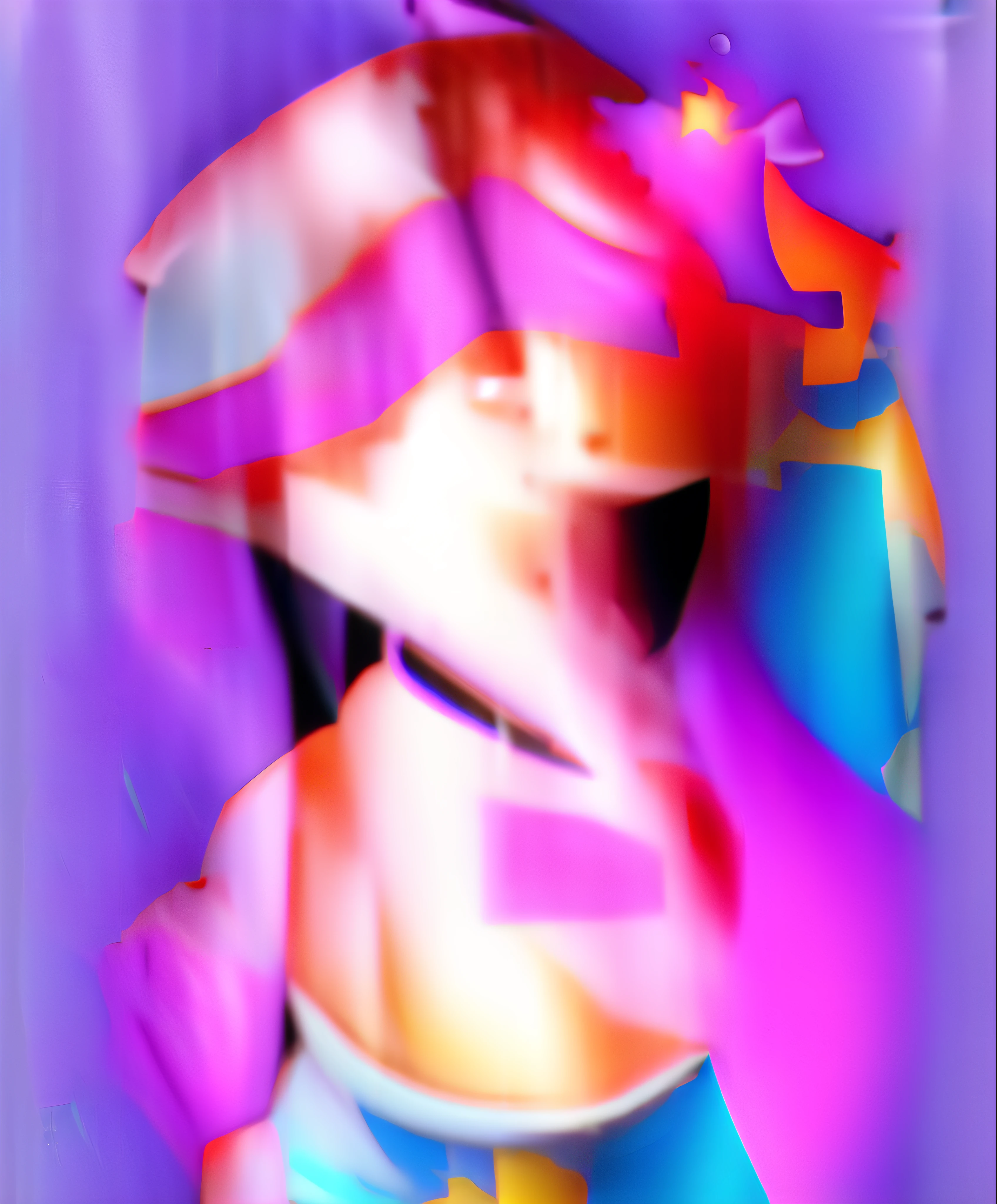 ((Masterpiece)), (Best Quality:1.7), (detailed:1.4), (high resolution:1.4), 8k, (showy:1.5), 2D, high resolutionolution, imagin nítida, 4k, High Definition, nobody_intuber, 1 girl, (((Alone))), bow, hair bow, clothing around the waist, white Thighs, drop, blush, Skirt, Brown hair, Thighs, Star (Symbol), in, Open mouth, Brown eyes, purple bow, SMILE, whole body, wide, Artist name, clavicle, choker, big breasts, cleainage, Ahegao, 