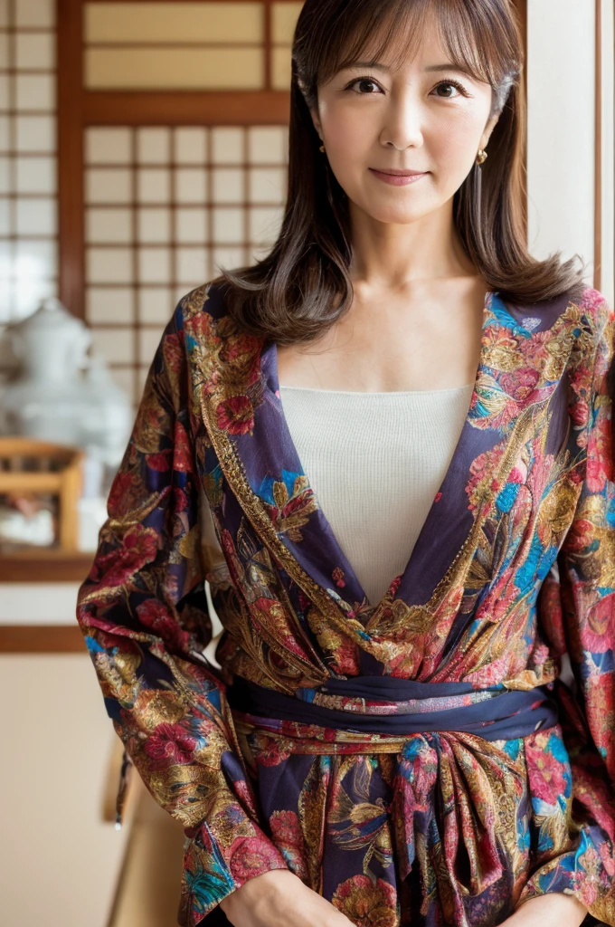 ((Highest quality)), ((masterpiece)), (detailed), Japanese,Mature Woman