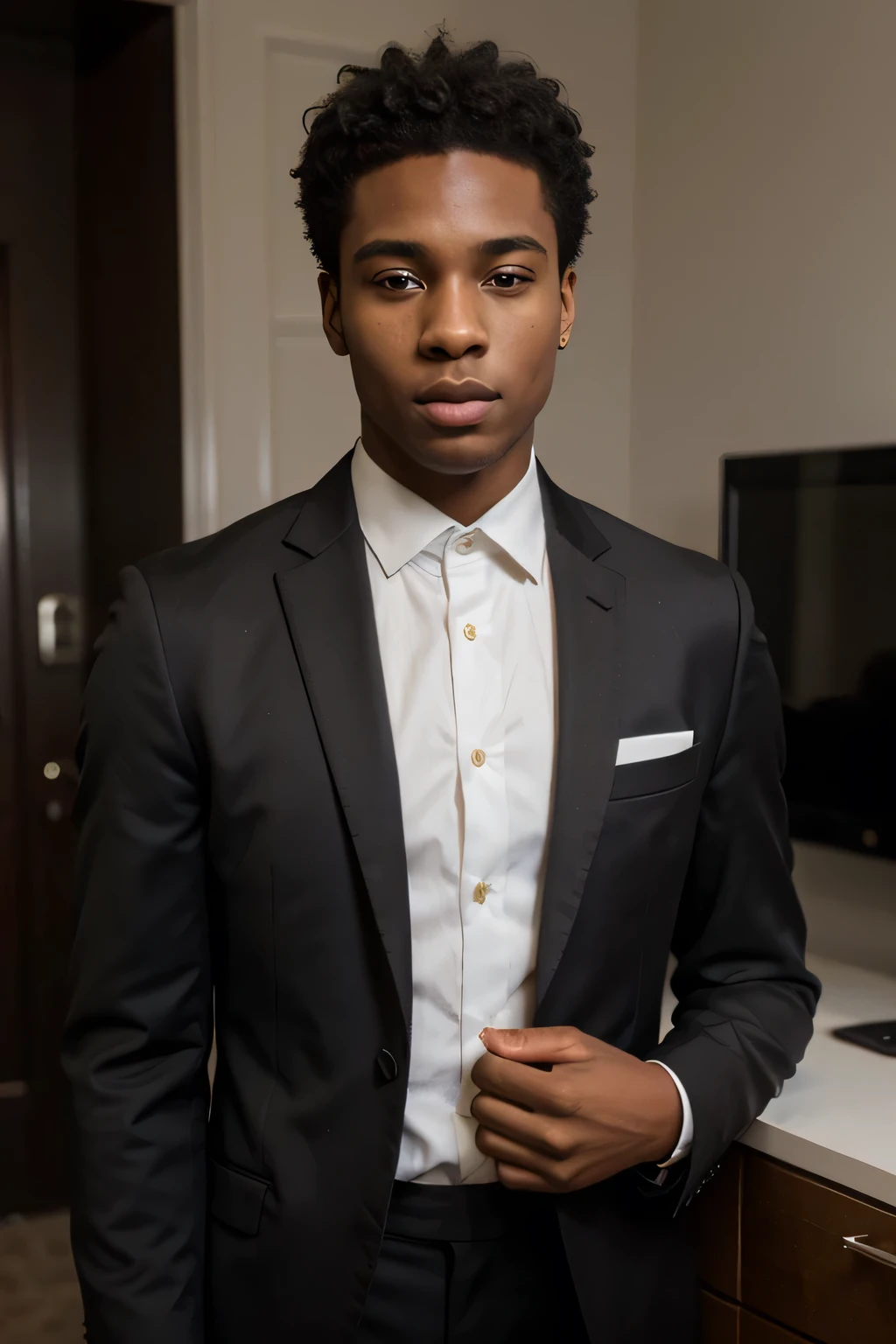 Young black man with formal suit 