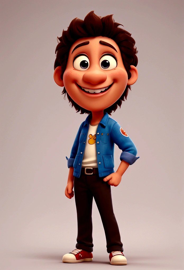 Smiling cartoon character