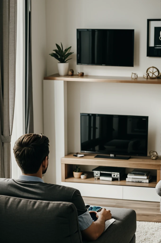 person watching tv