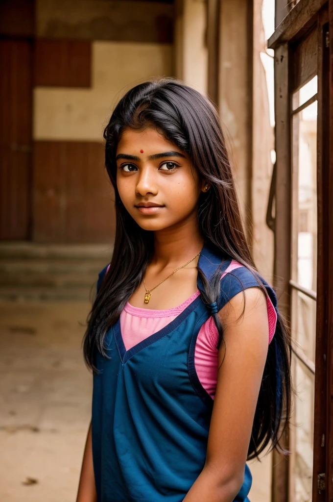 Realistic tamilnadu 15 year old shool girl photo