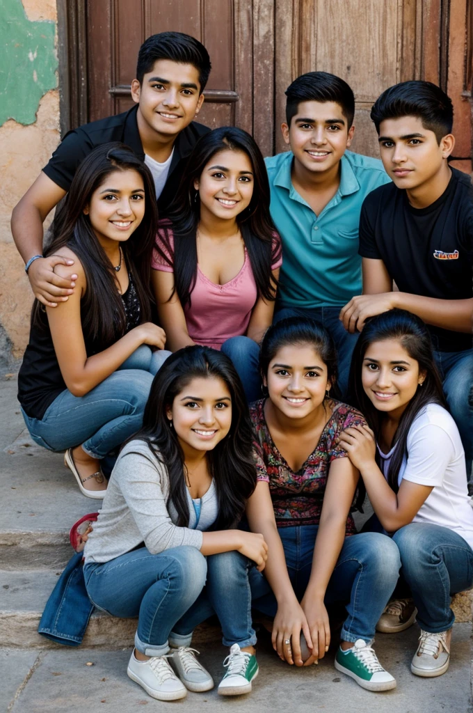 Group of Mexican young adults