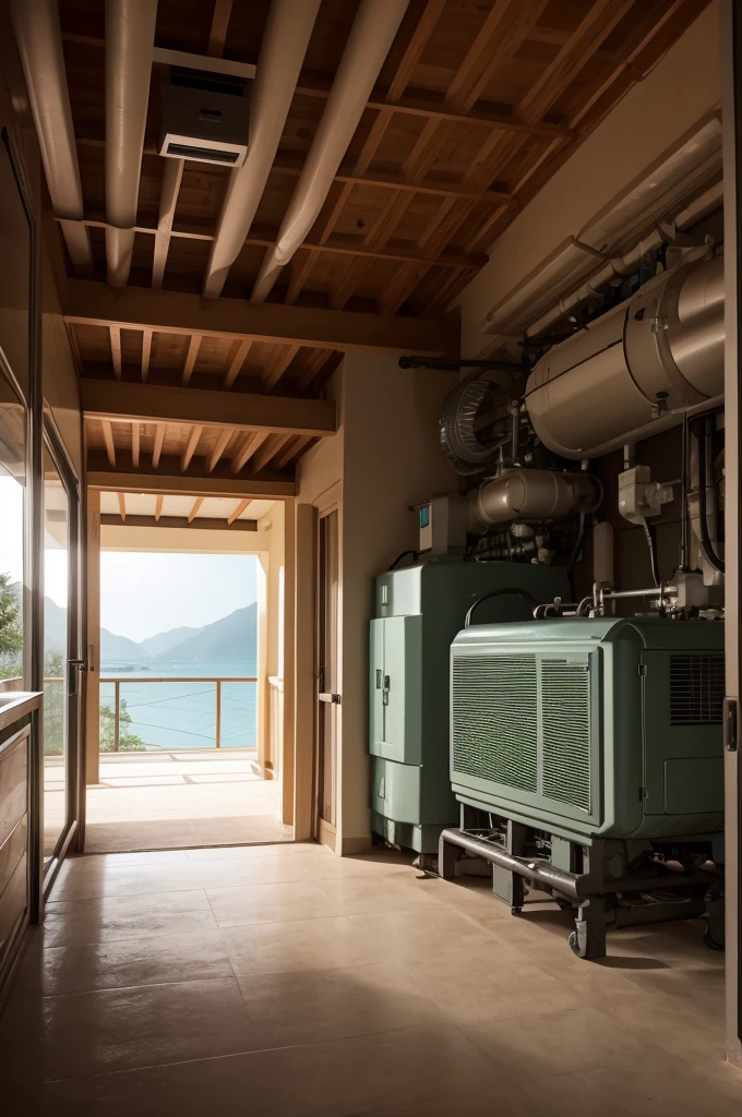 Generator room of a large resort
