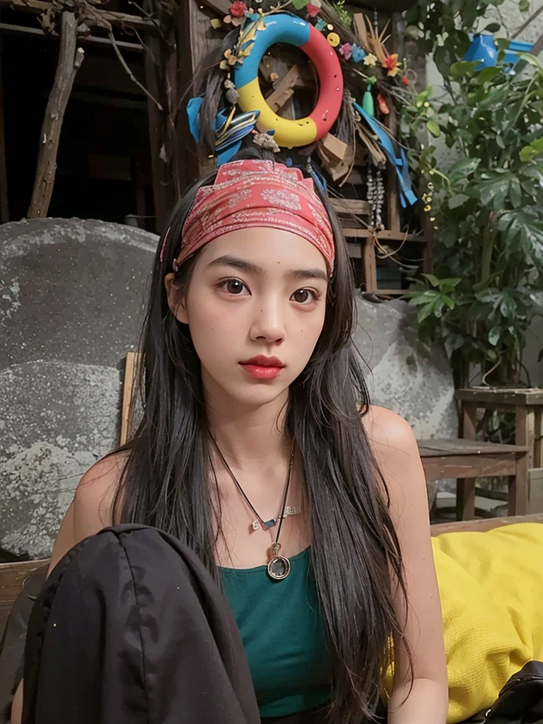 score_9,score_8_up,score_7_up, posing (very submissive:1.3), lying on stomach, supporting head on hands, cute face, seducive look, professional photo of a woman,( focus on face, shallow focus:1.2), perfect body, perfect hands, deep black long hair, (hands hidden in long hair:1.2), heavy makeup, bright bedroom, 4k,studio lighting, in the style of RdBJ-9500,film grain