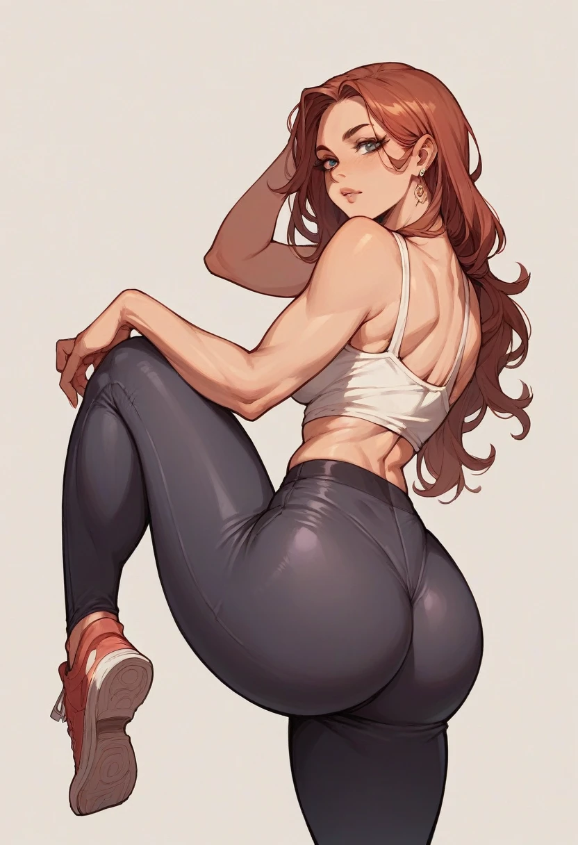 Beautiful Big ass futa hard on leggings, front pose